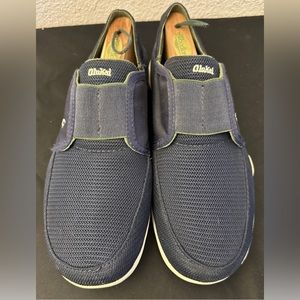 OluKai 10244 Dede Nohea Navy Blue Mesh Slip On Loafer Sneaker Shoes Men’s Size 9